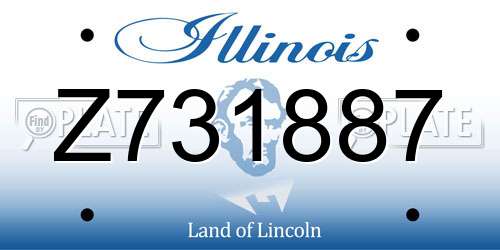 Z731887 Illinois License Plate