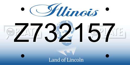 Z732157 Illinois License Plate