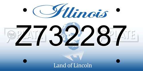 Z732287 Illinois License Plate