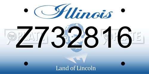 Z732816 Illinois License Plate
