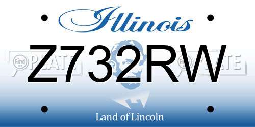 Z732RW Illinois License Plate