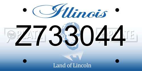Z733044 Illinois License Plate