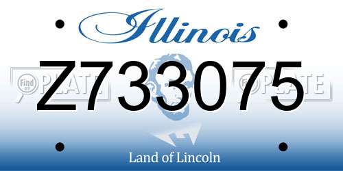 Z733075 Illinois License Plate