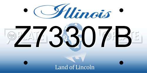 Z73307B Illinois License Plate