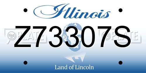 Z73307S Illinois License Plate