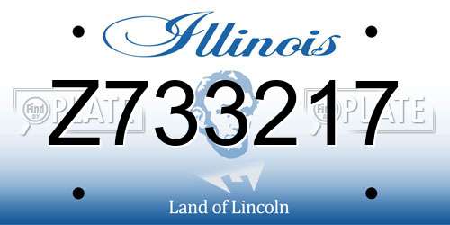 Z733217 Illinois License Plate