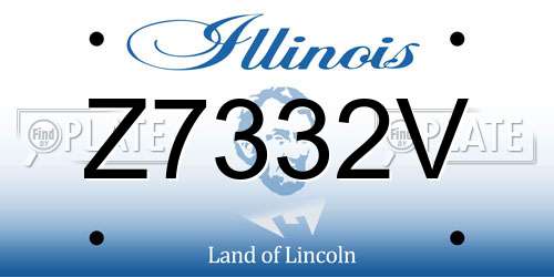 Z7332V Illinois License Plate