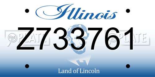 Z733761 Illinois License Plate