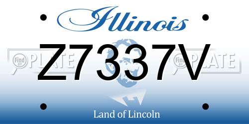 Z7337V Illinois License Plate