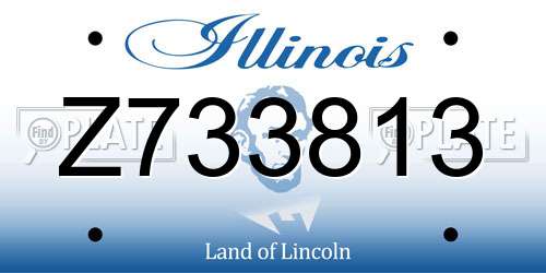 Z733813 Illinois License Plate