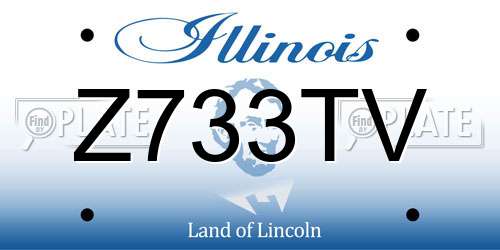 Z733TV Illinois License Plate