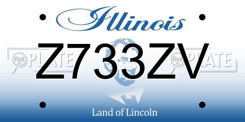 Z733ZV Illinois License Plate