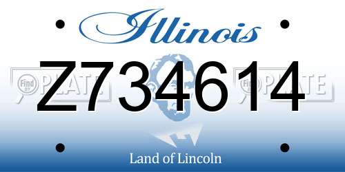 Z734614 Illinois License Plate