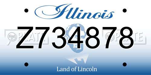 Z734878 Illinois License Plate
