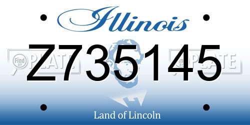Z735145 Illinois License Plate