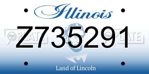 Z735291 Illinois License Plate