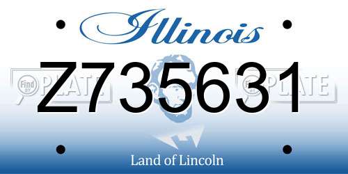 Z735631 Illinois License Plate