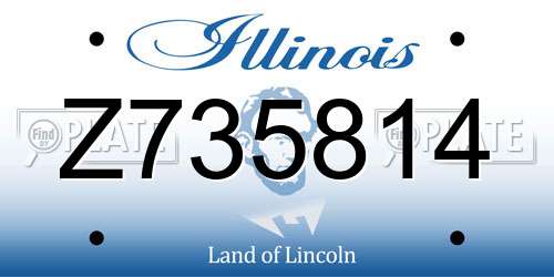 Z735814 Illinois License Plate