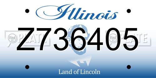 Z736405 Illinois License Plate