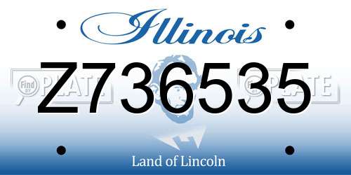 Z736535 Illinois License Plate