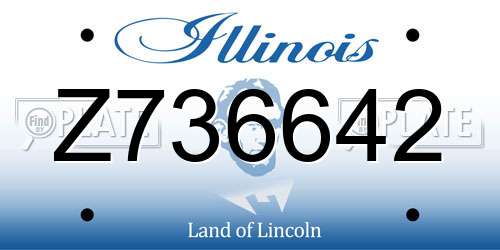 Z736642 Illinois License Plate