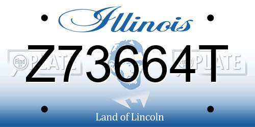 Z73664T Illinois License Plate