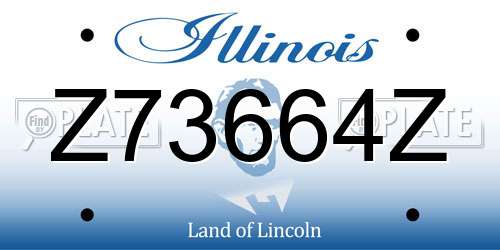 Z73664Z Illinois License Plate