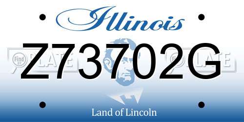 Z73702G Illinois License Plate