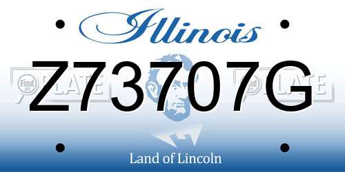 Z73707G Illinois License Plate