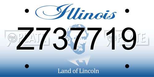 Z737719 Illinois License Plate