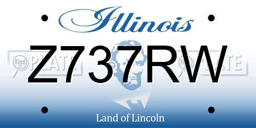 Z737RW Illinois License Plate