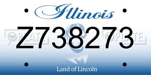 Z738273 Illinois License Plate