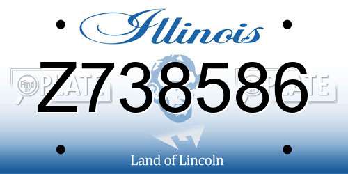 Z738586 Illinois License Plate