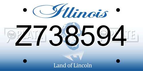 Z738594 Illinois License Plate