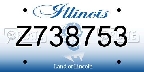 Z738753 Illinois License Plate