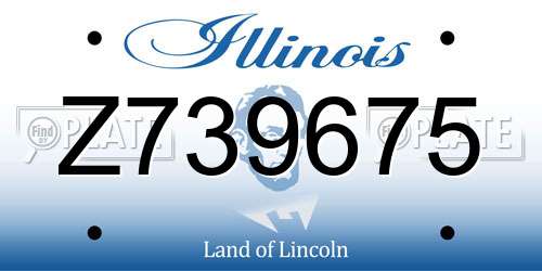 Z739675 Illinois License Plate