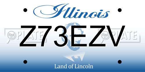 Z73EZV Illinois License Plate