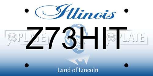 Z73HIT Illinois License Plate