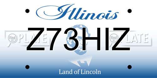 Z73HIZ Illinois License Plate