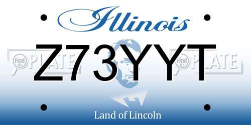 Z73YYT Illinois License Plate