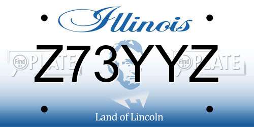 Z73YYZ Illinois License Plate