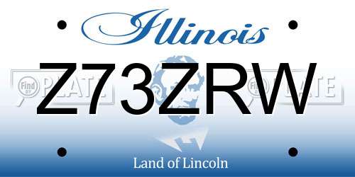 Z73ZRW Illinois License Plate