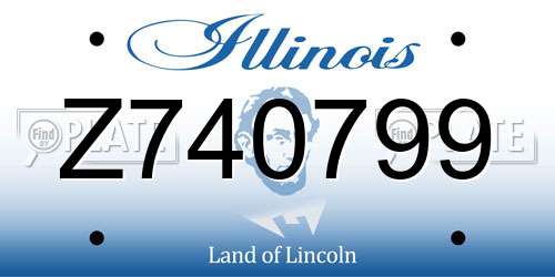 Z740799 Illinois License Plate