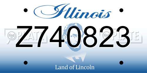 Z740823 Illinois License Plate