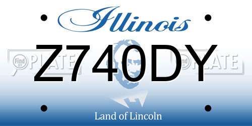 Z740DY Illinois License Plate