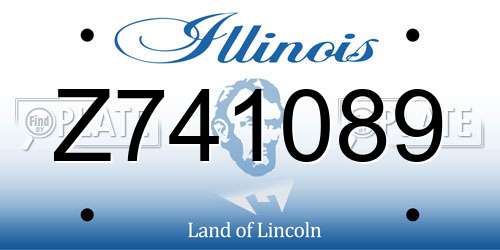 Z741089 Illinois License Plate