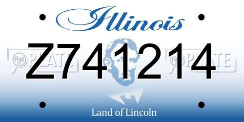Z741214 Illinois License Plate