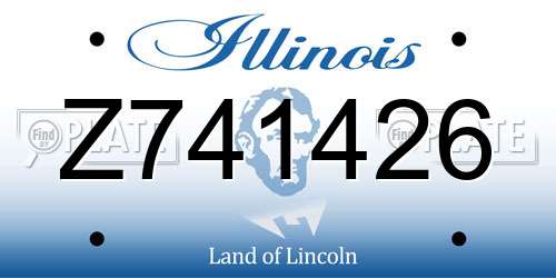 Z741426 Illinois License Plate