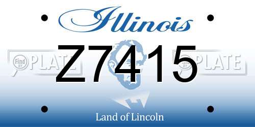 Z7415 Illinois License Plate