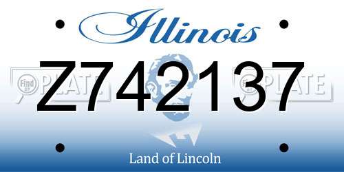 Z742137 Illinois License Plate
